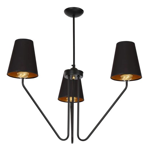 Czarny potrójny żyrandol - K426-Wano Lumes One Size Edinos.pl