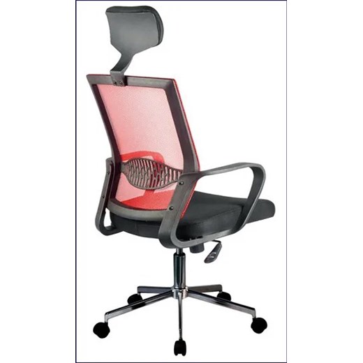 Czerwony fotel ergonomiczny do biurka - Trexol Elior One Size Edinos.pl