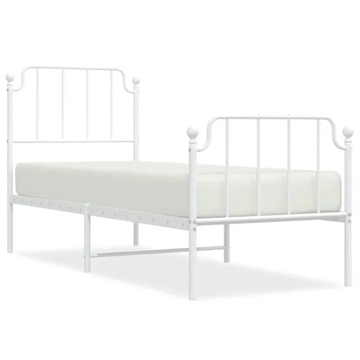 Białe metalowe łóżko industrialne 80x200 cm - Onex Elior One Size Edinos.pl