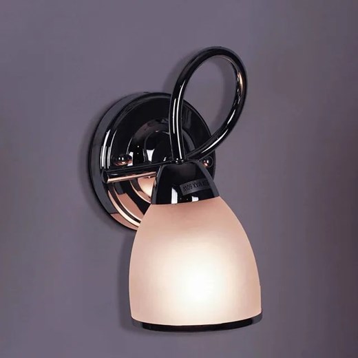 Chromowany kinkiet z białym kloszem - S974-Labis Lumes One Size Edinos.pl
