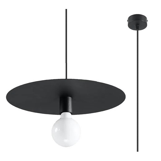 Czarna loftowa lampa wisząca kapelusz R7-A24 ze sklepu Edinos.pl w kategorii Lampy wiszące - zdjęcie 172263027