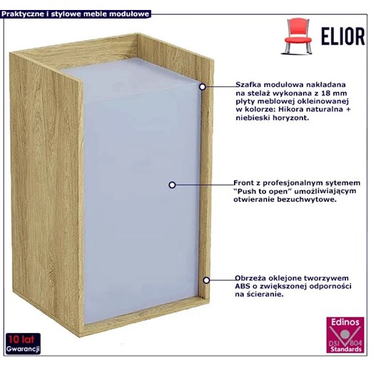 Szafka modułowa 83cm hikora + niebieski horyzont - Horizonte 9X Elior One Size okazyjna cena Edinos.pl