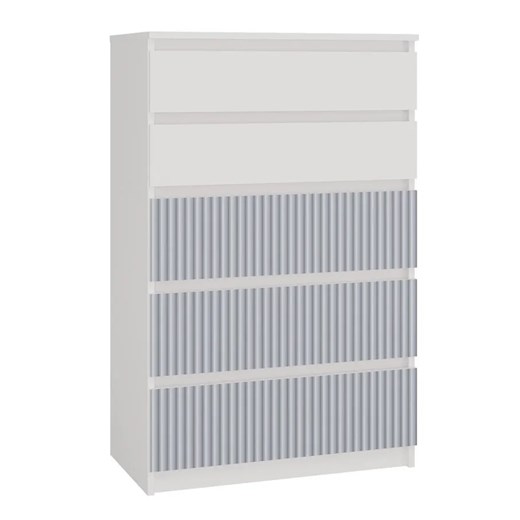Dziecięca komoda dla chłopca biały + niebieski - Arsa 8X Elior One Size Edinos.pl