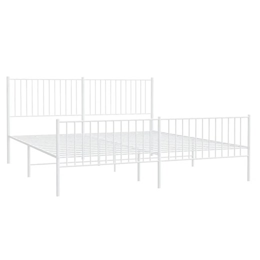Białe metalowe łóżko industrialne 180x200 cm - Fiver ze sklepu Edinos.pl w kategorii Łóżka i materace - zdjęcie 172263275