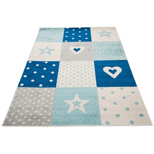 Niebieski dywan do pokoju dziecięcego - Caso 4X ze sklepu Edinos.pl w kategorii Dywany - zdjęcie 172263326