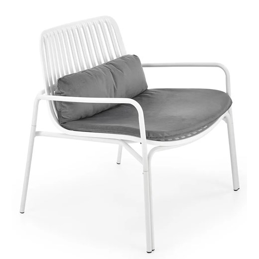 Białe nowoczesne krzesło ogrodowe - Pefo ze sklepu Edinos.pl w kategorii Krzesła - zdjęcie 172263335