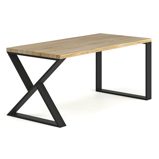 Industrialne biurko duże drewniane 150 x 70 - Nipso Elior One Size Edinos.pl