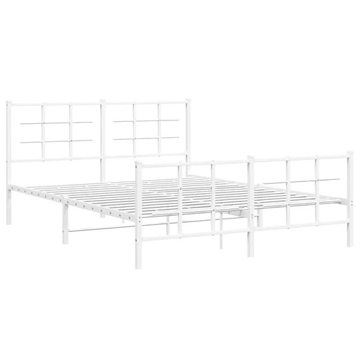 Metalowe białe łóżko loftowe 200x200 cm L8-P96 ze sklepu Edinos.pl w kategorii Łóżka i materace - zdjęcie 172263648