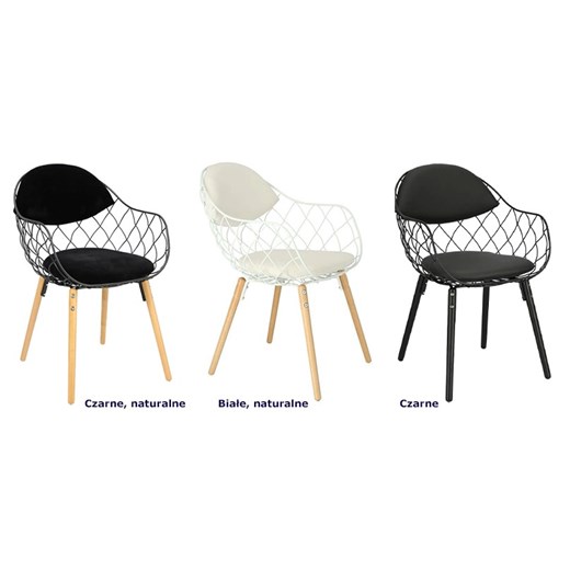 Druciane krzesło Palmi - czarne + naturalne Elior One Size wyprzedaż Edinos.pl