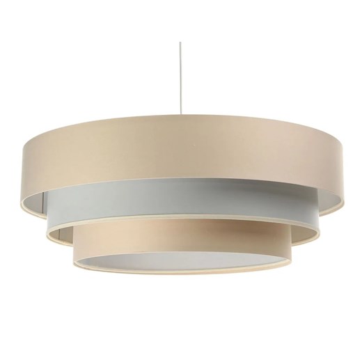 Beżowa lampa wisząca z trzywarstwowym abażurem - S463 K7-A92 ze sklepu Edinos.pl w kategorii Lampy wiszące - zdjęcie 172263759