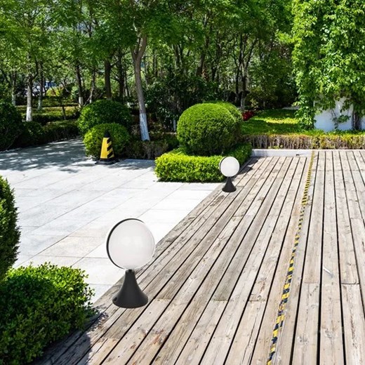 Okrągła lampa zewnętrzna czarna - N009-Genua Lumes One Size Edinos.pl