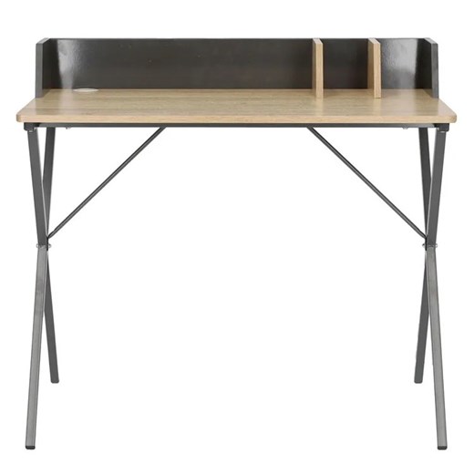 Nowoczesne biurko w stylu loftowym szary + naturalne drewno - Erys Elior One Size Edinos.pl