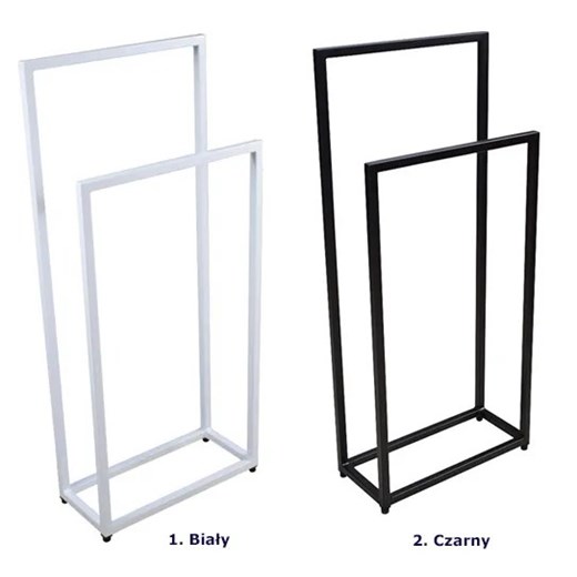 Biały podwójny stojak na ręczniki 60 cm - Sarsa 4X Elior One Size Edinos.pl