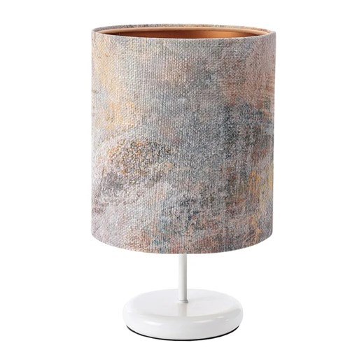 Biała lampa stołowa z abażurem tuba - S359-Veres Lumes One Size Edinos.pl