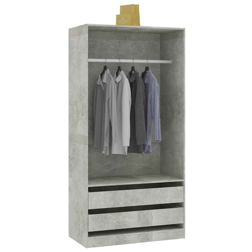 Minimalistyczna szafa bez drzwiczek beton - Dikom 3X Elior One Size Edinos.pl