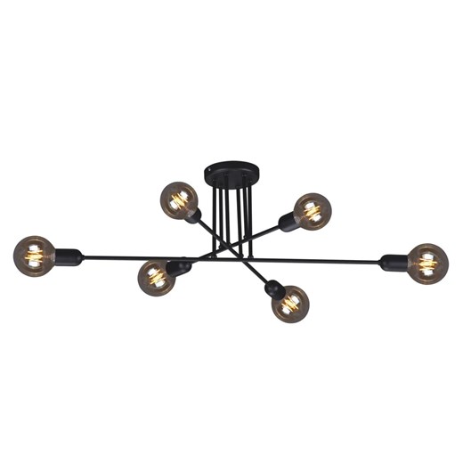 Czarna industrialna lampa sufitowa - 7X S141 R5-D17 ze sklepu Edinos.pl w kategorii Lampy sufitowe - zdjęcie 172265138