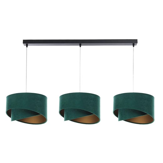 Czarno-zielona asymetryczna lampa wisząca nad stół - S498-Hada Lumes One Size Edinos.pl