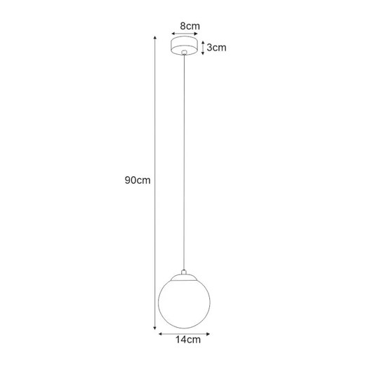 Lampa wisząca kula nad wyspę 14 cm - S843-Kargo Lumes One Size Edinos.pl