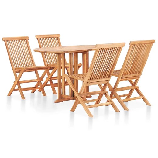 Drewniany stół i krzesła na taras, balkon - Trivo 3X Elior One Size Edinos.pl
