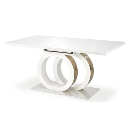 Biały rozkładany stół w stylu glamour - Sefrid Elior One Size Edinos.pl