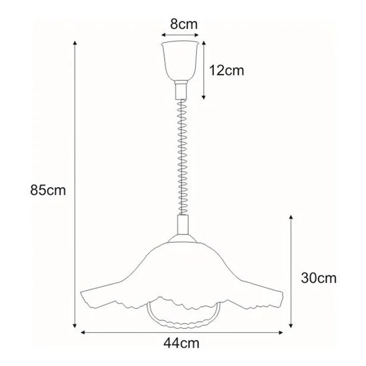 Klasyczna lampa wisząca do kuchni - S556-Dirma Lumes One Size Edinos.pl