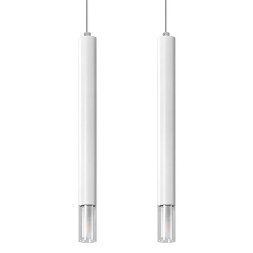 Biała podwójna lampa wisząca tuba - S160-Tixa ze sklepu Edinos.pl w kategorii Lampy wiszące - zdjęcie 172266005