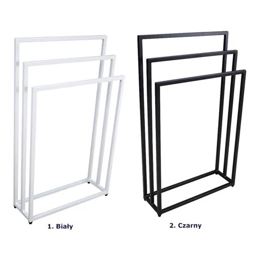 Czarny stojak na ręczniki w stylu industrialnym 75 cm - Kardik 5X Elior One Size Edinos.pl