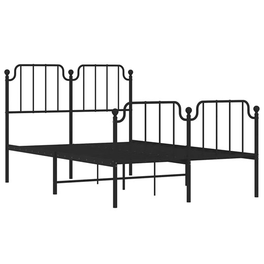 Czarne metalowe łóżko małżeńskie 140x200cm - Onex Elior One Size Edinos.pl