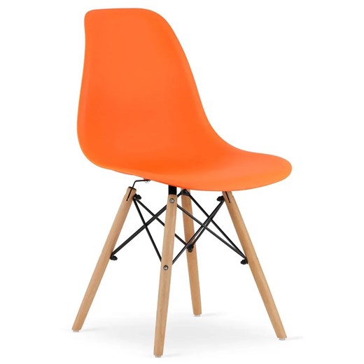 Komplet 4 pomarańczowych krzeseł - Naxin 4S ze sklepu Edinos.pl w kategorii Krzesła - zdjęcie 172266827