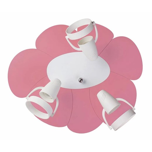 Różowo-biała lampa sufitowa dla dziewczynki - S212-Gersa ze sklepu Edinos.pl w kategorii Lampy dziecięce - zdjęcie 172266875