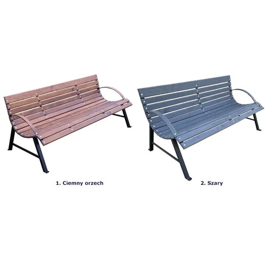 Ławka parkowa klasyczna Wagris 130 cm - szary Elior One Size Edinos.pl