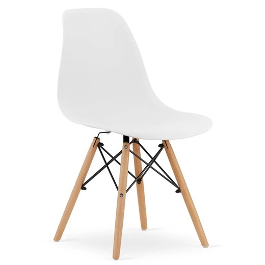 Białe minimalistyczne krzesło do stołu - Naxin 4X Elior One Size Edinos.pl