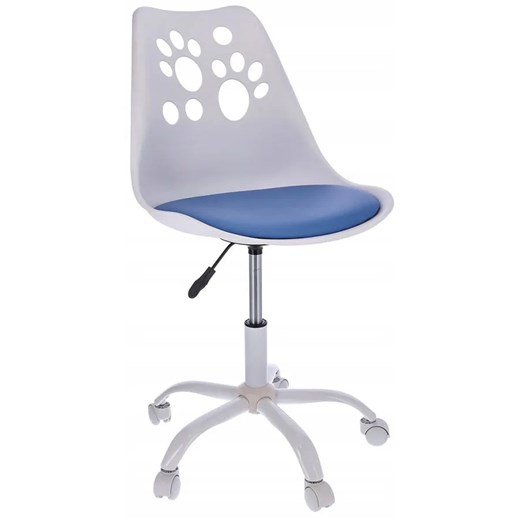 Biało-niebieski fotel obrotowy młodzieżowy - Fiti 3X ze sklepu Edinos.pl w kategorii Fotele dziecięce - zdjęcie 172267226