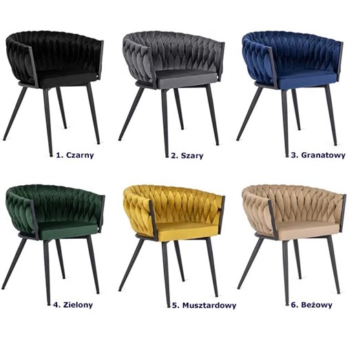 Beżowe nowoczesne krzesło fotelowe - Hado Elior One Size Edinos.pl