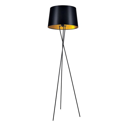 Czarno-złota lampa podłogowa trójnóg - S912 Z5-L04 ze sklepu Edinos.pl w kategorii Lampy podłogowe - zdjęcie 172267729
