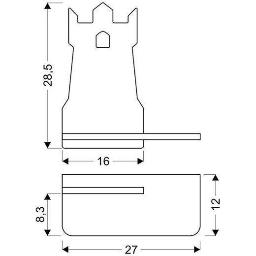 Czarna lampka dla dzieci w kształcie wieży z wtyczką - K026-Zizi Lumes One Size Edinos.pl