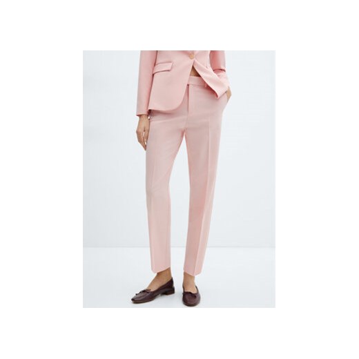 Mango Spodnie materiałowe Boreal 67960666 Różowy Slim Fit ze sklepu MODIVO w kategorii Spodnie damskie - zdjęcie 172268479