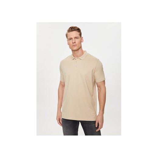 KARL LAGERFELD Polo 745028 542232 Beżowy Regular Fit ze sklepu MODIVO w kategorii T-shirty męskie - zdjęcie 172268758