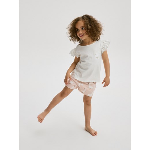 Reserved - Dwuczęściowa piżama w gąski - złamana biel ze sklepu Reserved w kategorii Piżamy dziecięce - zdjęcie 172270205