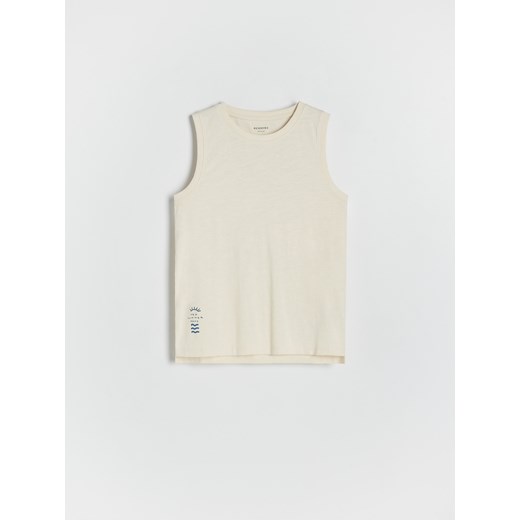 Reserved - T-shirt bez rękawów - złamana biel ze sklepu Reserved w kategorii T-shirty chłopięce - zdjęcie 172270256