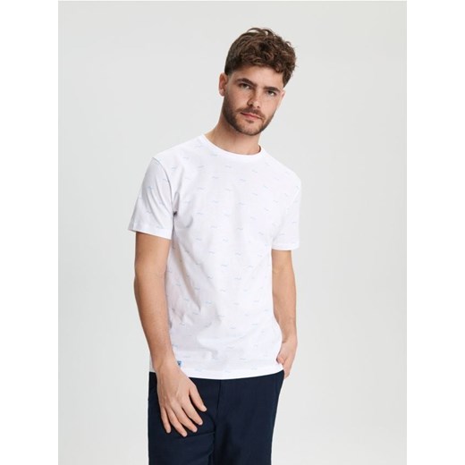 Sinsay - Koszulka z nadrukiem - biały ze sklepu Sinsay w kategorii T-shirty męskie - zdjęcie 172271348