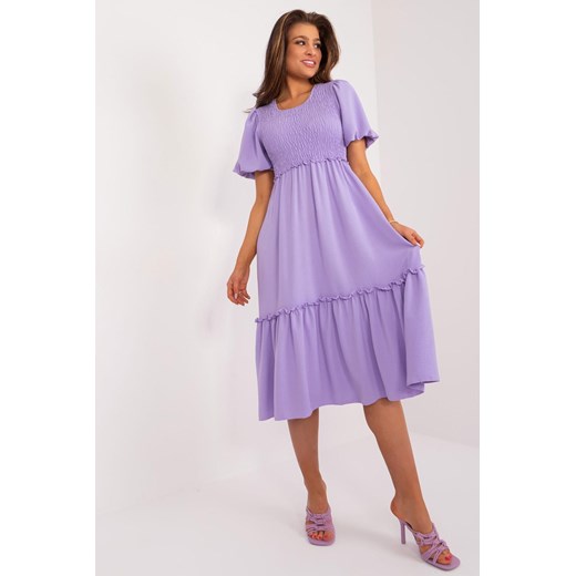 Sukienka krótka jasno fioletowa ze sklepu 5.10.15 w kategorii Sukienki - zdjęcie 172272698