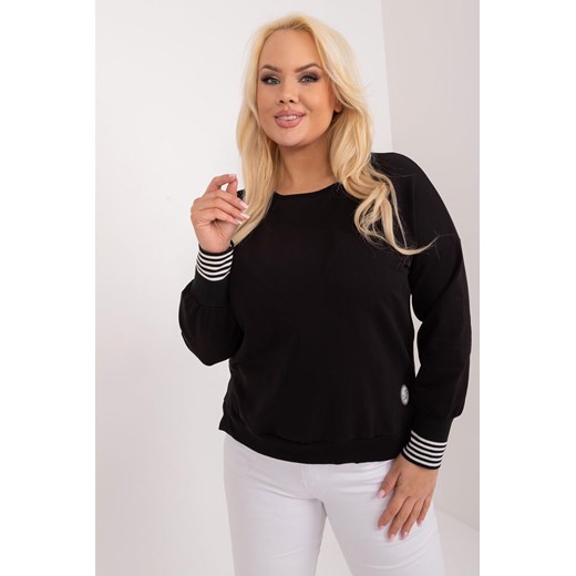 Bawełniana Bluzka Plus Size czarna ze sklepu 5.10.15 w kategorii Bluzki damskie - zdjęcie 172272717