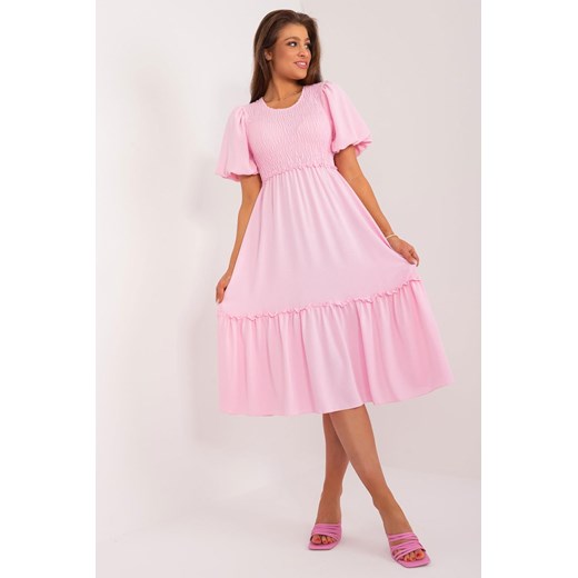 Sukienka krótka jasno różowa ze sklepu 5.10.15 w kategorii Sukienki - zdjęcie 172272728