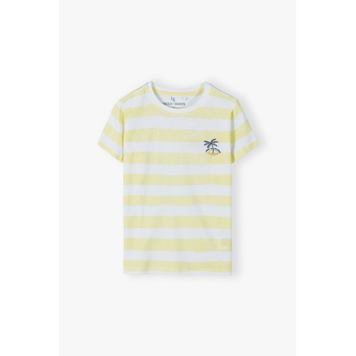 Bawełniany T-shirt dla chłopca w paski Lincoln & Sharks By 5.10.15. 152 5.10.15