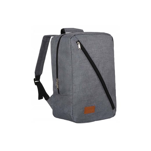 Szary podróżny plecak z wodoodpornego poliestru - Peterson ze sklepu 5.10.15 w kategorii Plecaki - zdjęcie 172272776