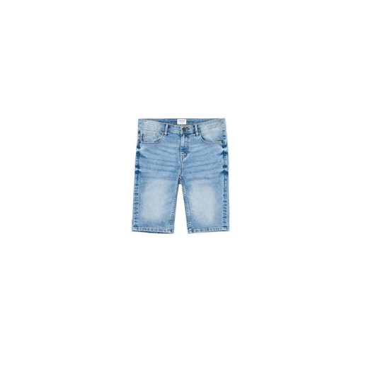 Cropp - Niebieskie szorty jeansowe skinny - niebieski ze sklepu Cropp w kategorii Spodenki męskie - zdjęcie 172273159