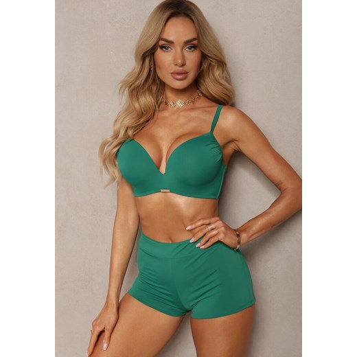 Zielone Bikini 2-Częściowe Zabudowane Majtki High Waist i Biustonosz na Zatrzask Renee 42 promocja Renee odzież