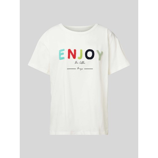 T-shirt z nadrukiem z napisem model ‘Edda’ ze sklepu Peek&Cloppenburg  w kategorii Bluzki damskie - zdjęcie 172276189