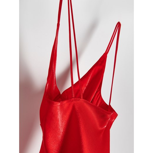 Sukienka Reserved czerwona maxi 